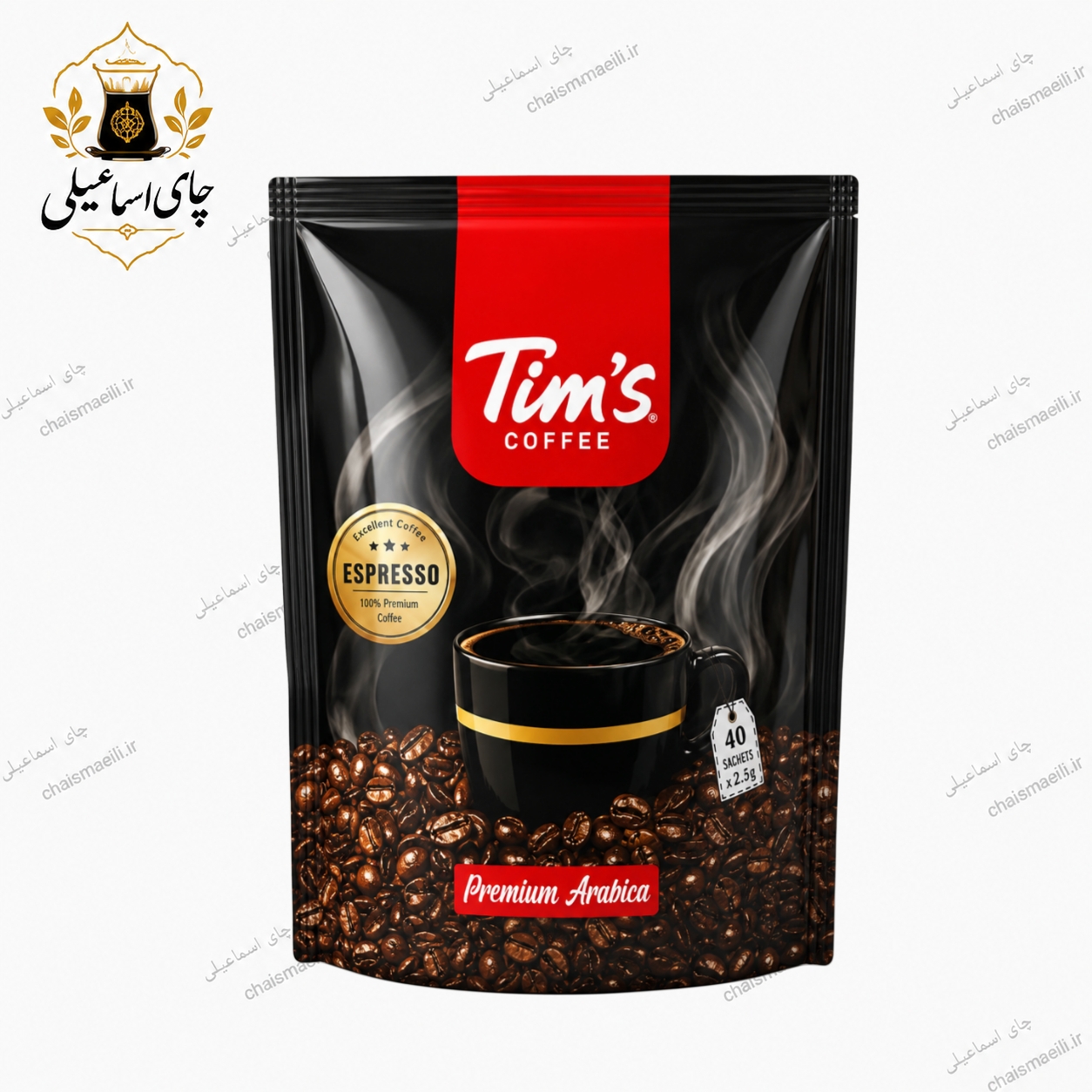 قهوه اسپرسو فوری بسته ۴۰عددی برند تیمز