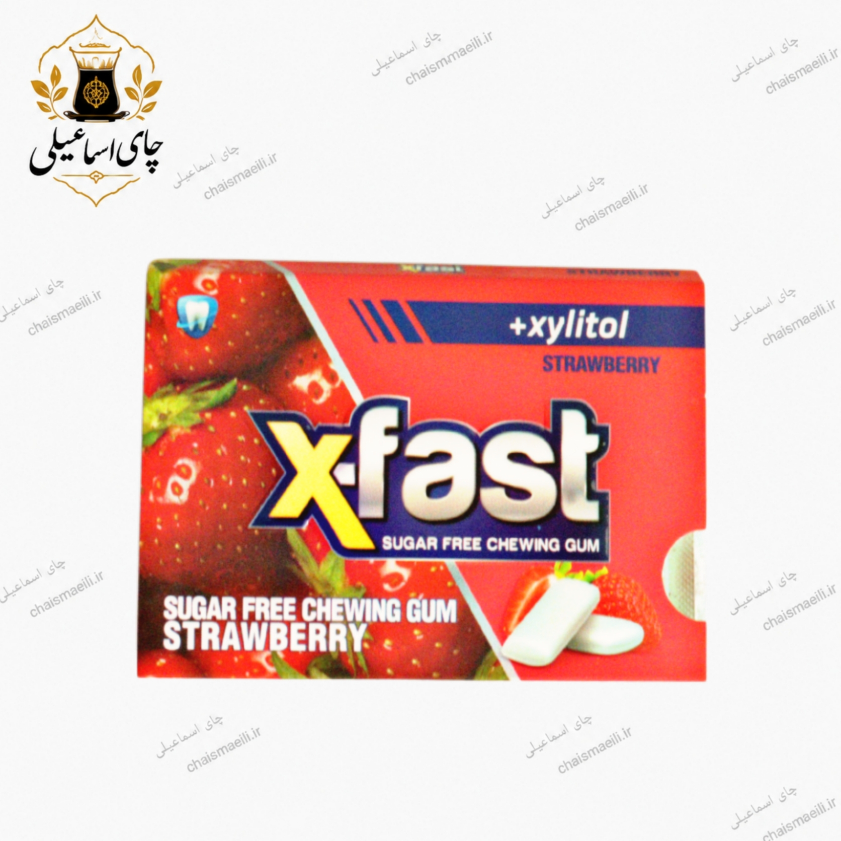 آدامس توت فرنگی بدون شکر